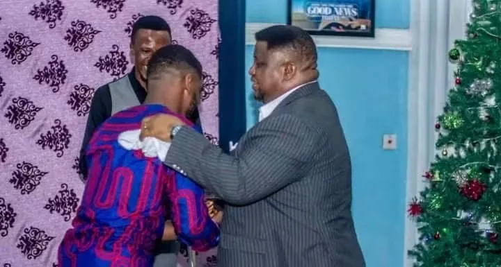 Paul Udah with his mentor, Pastor Ezekiel Atang - Founder of God's House of Refuge International