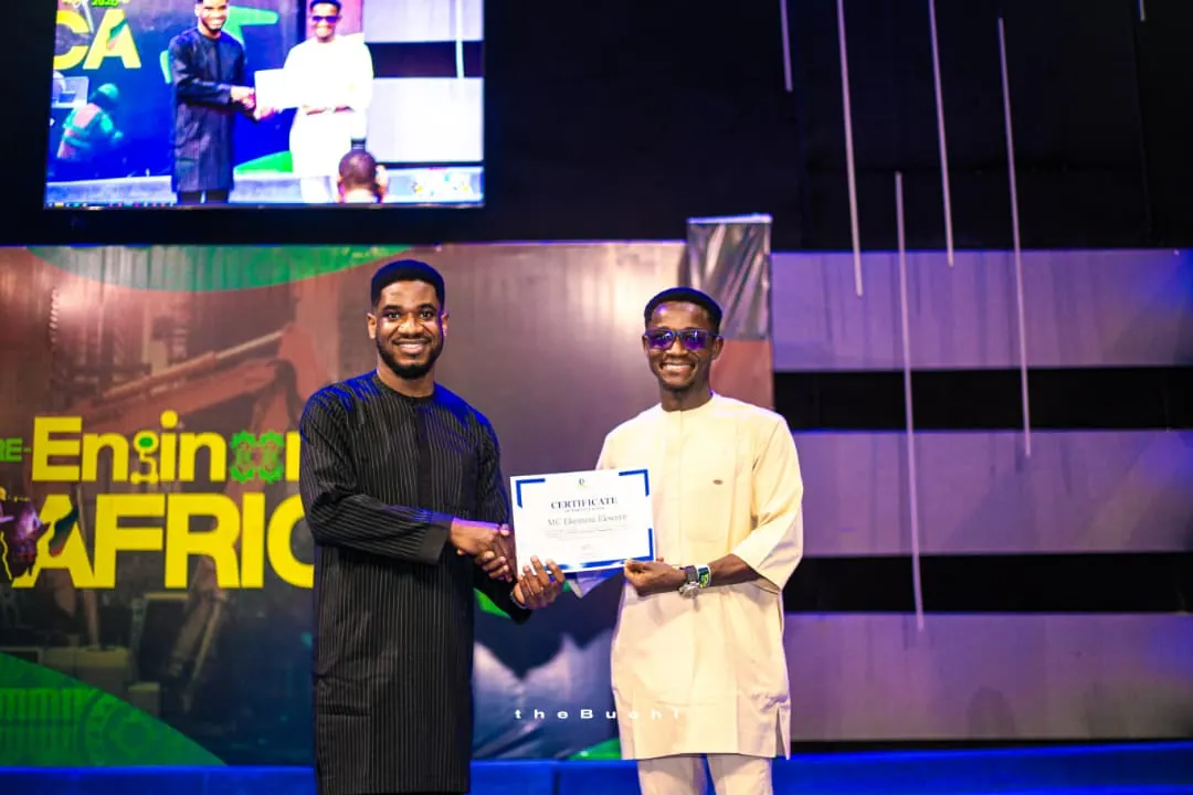 Presenting certificates on stage at TADIS 2026