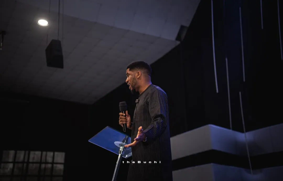 At the lectern during the summit